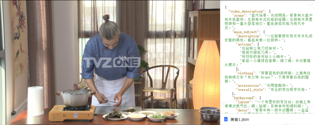 烹饪场景视频与结构化音视频Caption标注示例